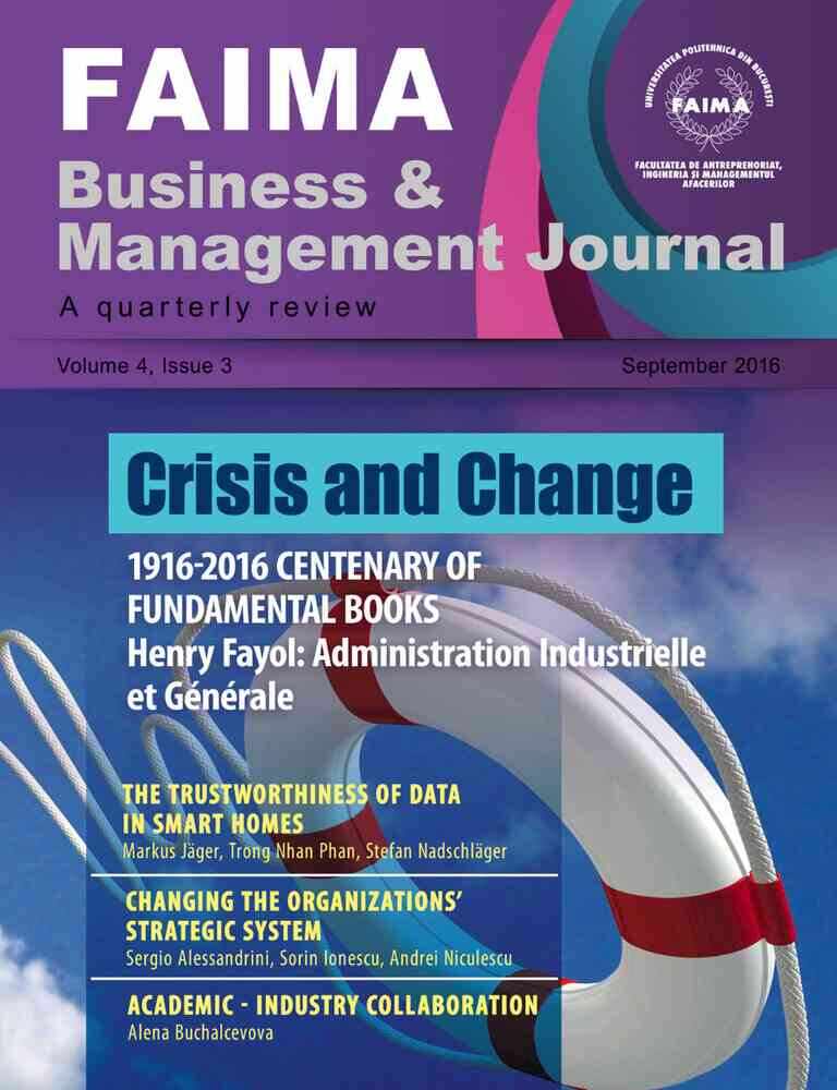 FAIMA Business & Management Journal – volume 4, issue 3 – September 2016