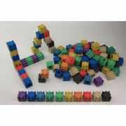 Set de cuburi colorate interconectabile - 10 culori, 100 piese
