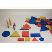 Set figuri geometrice (48 piese) - in 3 culori, 2 dimensiuni