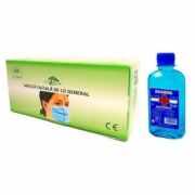 Pachet Global Masti de uz general cu elastic albastre 3 straturi 50 de bucati + Saniblue Spirt/Alcool sanitar 70%, 200 ml