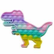 Jucarie antistres din silicon Pop it now and flip dinozaur multicolor, FLIPPY