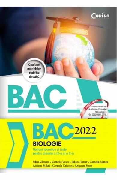 Bacalaureat 2022. Biologie - Clasele 9-10 - Silvia Olteanu, Camelia Voicu