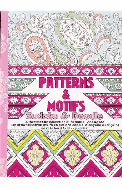 Carte de colorat pentru adulti: Patterns and Motifs - Sudoku & Doodle A5
