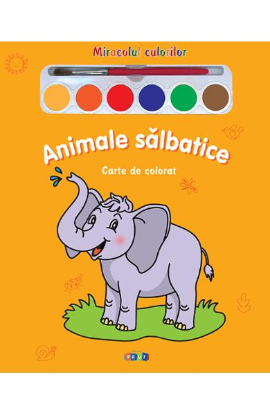 Animale salbatice - Miracolul culorilor - Carte de colorat