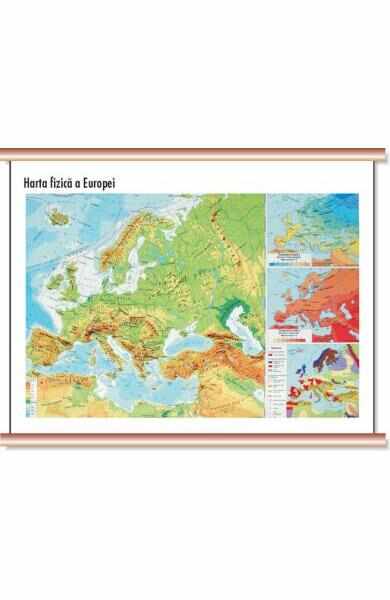 Europa - Harta fizica Cartographia 1:40 000 000