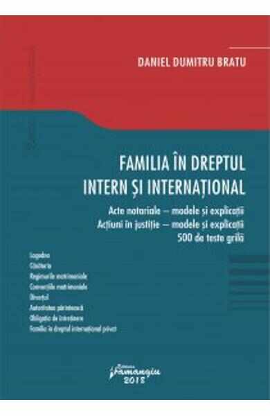 Familia in dreptul intern si international - Daniel Dumitru Bratu