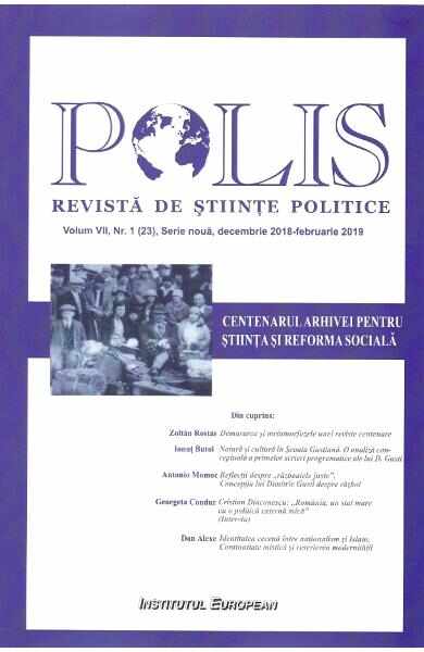 Polis Vol.7 Nr.1 (23).Serie noua. Decembrie 2018 - Februarie 2019. Revista de stiinte politice