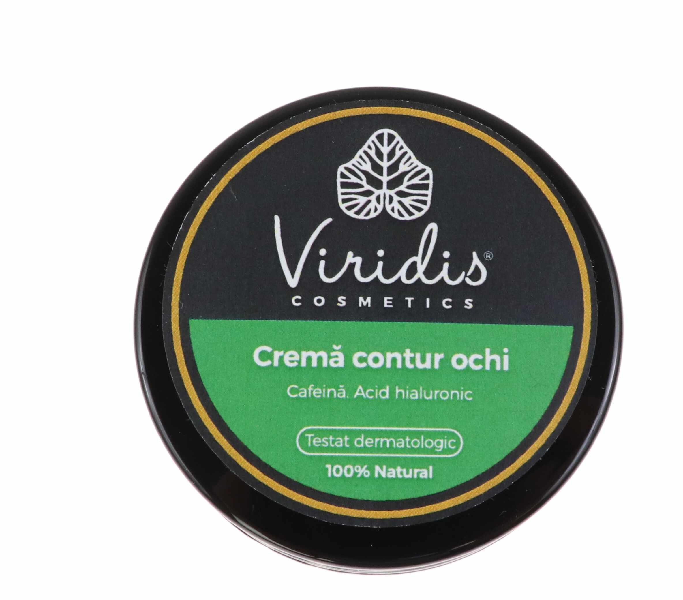 Crema contur ochi - Cafeina si Acid Hialuronic, 30ml | Viridis