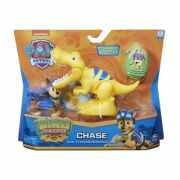 Patrula Catelusilor, Set figurine catelus Chase si dinozaur T-Rex