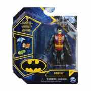 Figurina Batman, Robin cu costum Tech si articulata, cu 3 accesorii surpriza, 10 cm