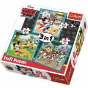 Puzzle 3in1 Mickey Mouse si prietenii, Trefl
