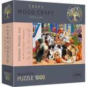 Puzzle din lemn echipa de catei, 1000 de piese, Trefl