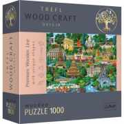 Puzzle din lemn obiective turistice faimoase din Franta 1000 de piese