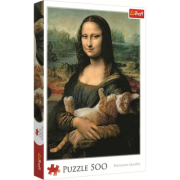 Puzzle Monalisa cu pisica 500 de piese, Trefl