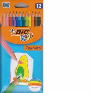 Creioane colorate 12 culori Tropicolors