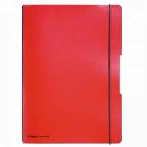 Caiet my.book flex A4, 40 file, dictando, coperta rosu transparent