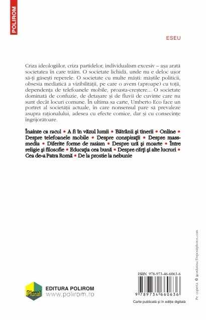 Cronicile unei societati lichide | Umberto Eco