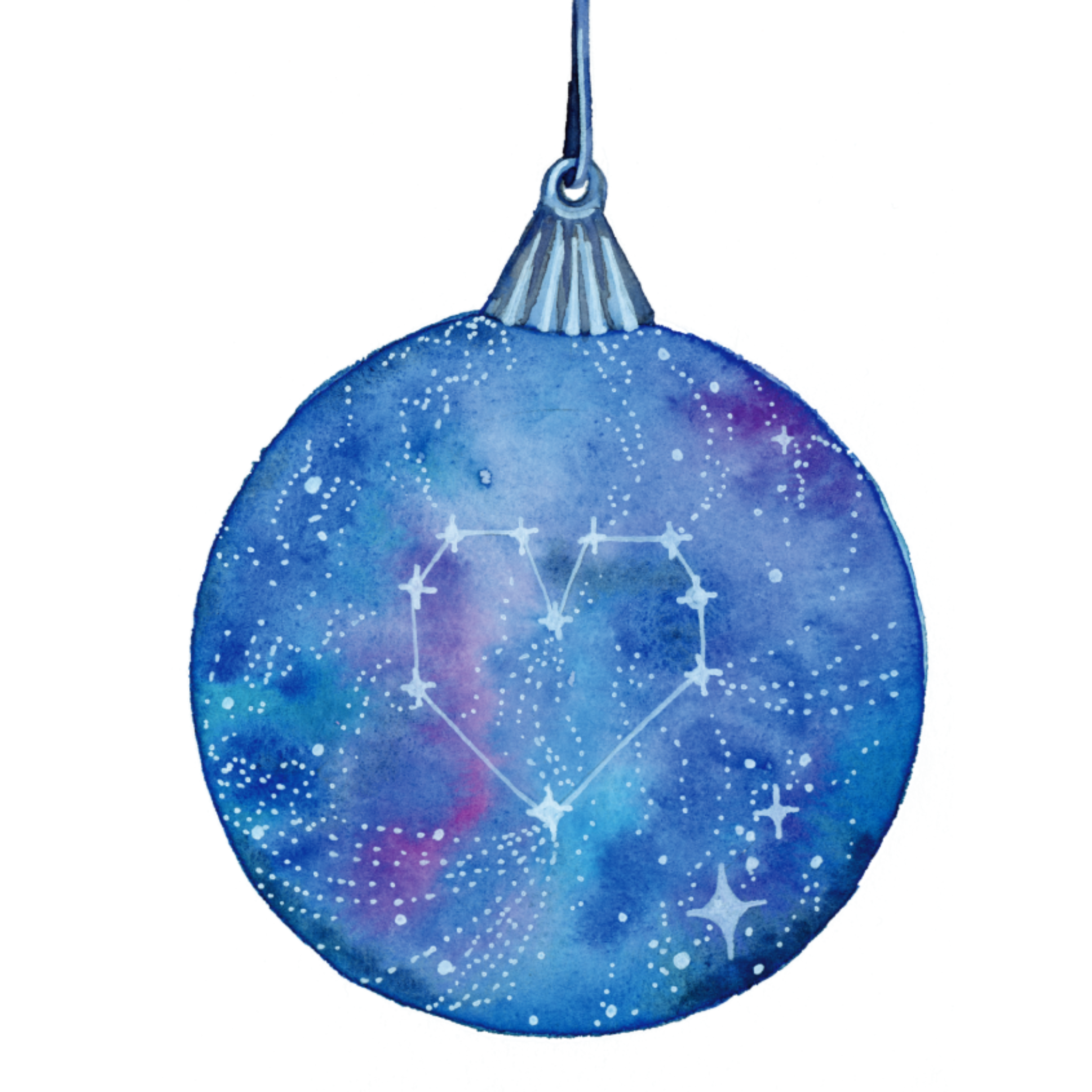 Felicitare - Glob cu inima constelatie | Ana-Maria Galeteanu Ilustrator