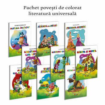 Pachet carti de colorat format A5 literatura universala