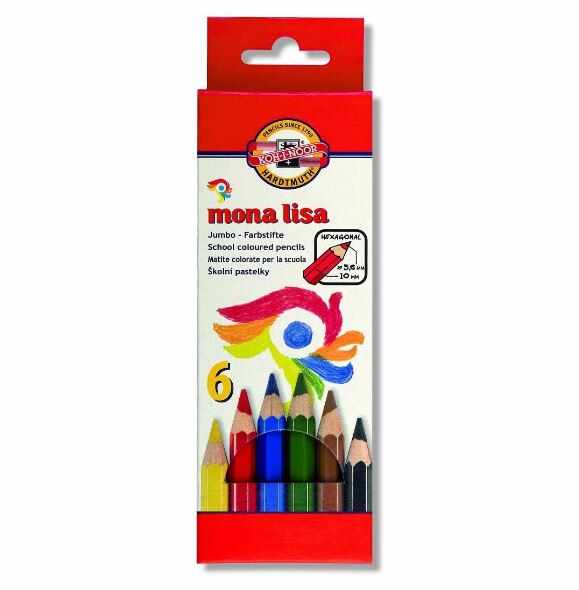 Set 6 creioane - Mona Lisa Jumbo Coloured | Koh-I-Noor