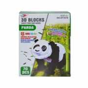 Joc creativ 3D, din burete, 70 piese, Panda