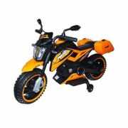 Motocicleta cu acumulator, 1 motor, 12V, 4A, portocaliu