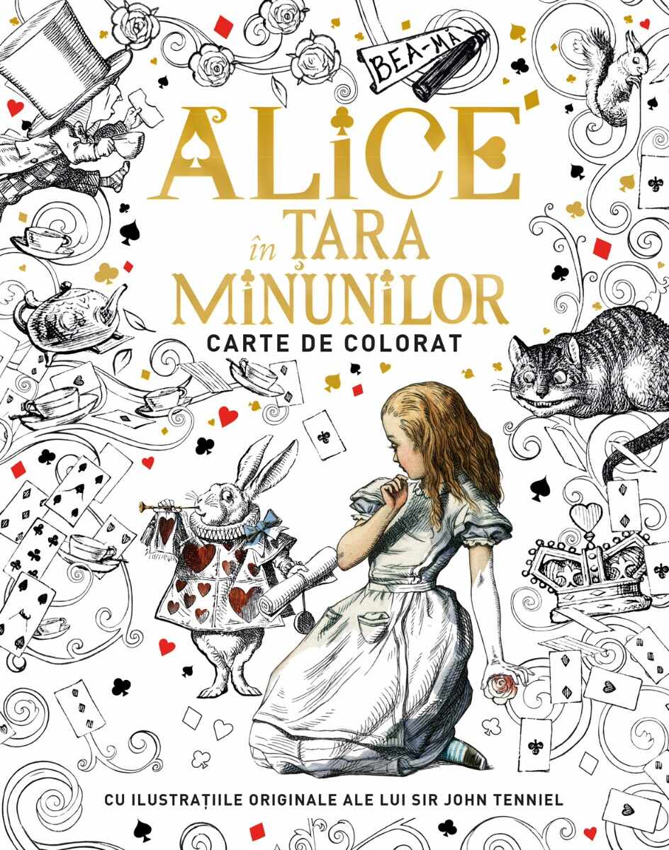 Alice in Țara Minunilor. Carte de colorat
