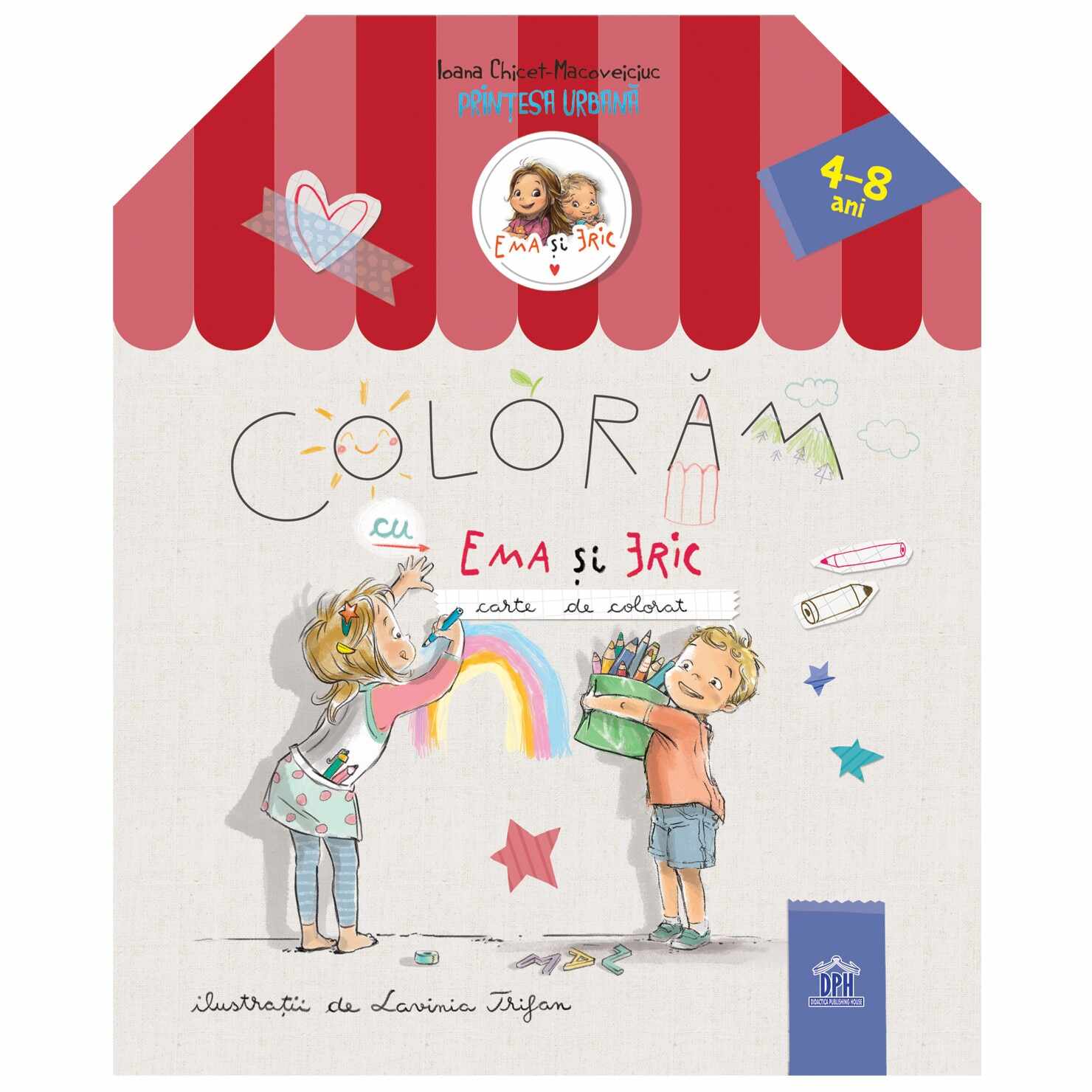 Coloram cu Ema si Eric - carte de colorat | Ioana Chicet Macoveiciuc