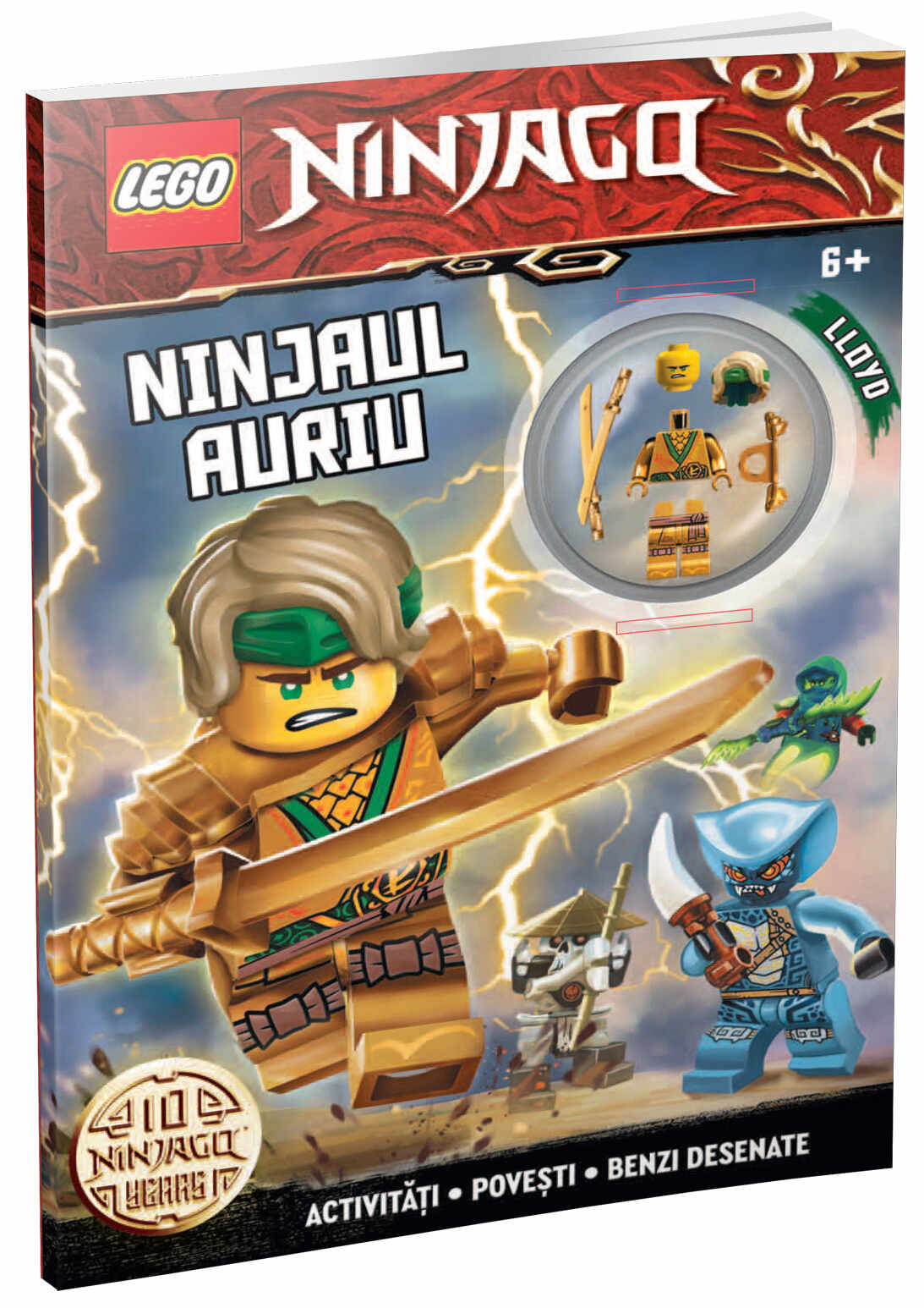 Ninjaul Auriu (carte de activitati cu benzi desenate si minifigurina LEGO )