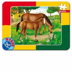 Puzzle 12 piese Animale - Cai