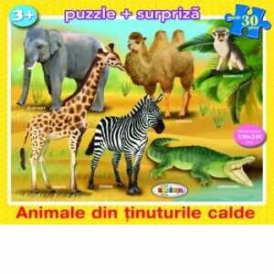 Puzzle 30 piese Animale din tinuturile calde