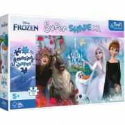 Puzzle Primo Super shape XXL 104 Disney Frozen. Lumea Annei si a Elsei, Trefl