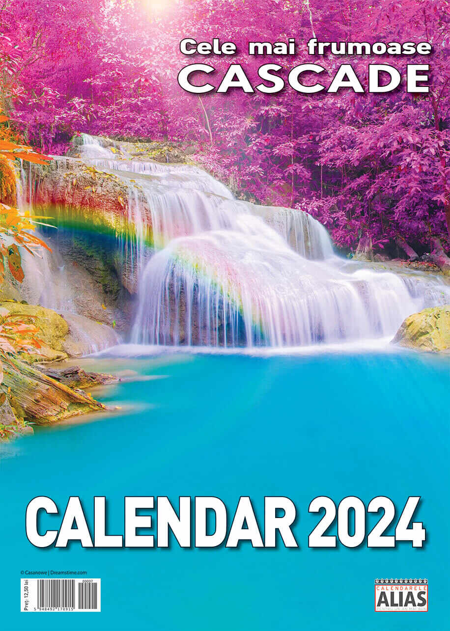 Calendar de perete 2024, 6+1 file Cele mai frumoase cascade