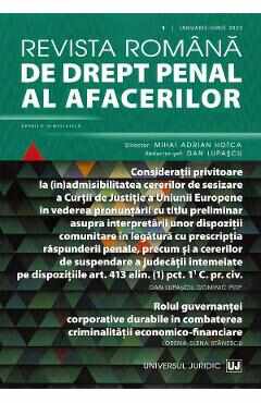 Revista romana de drept penal al afacerilor Nr.1 Ianuarie-Iunie 2023