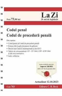 Codul penal. Codul de procedura penala. Act.12 octombrie 2023 Ed. Spiralata