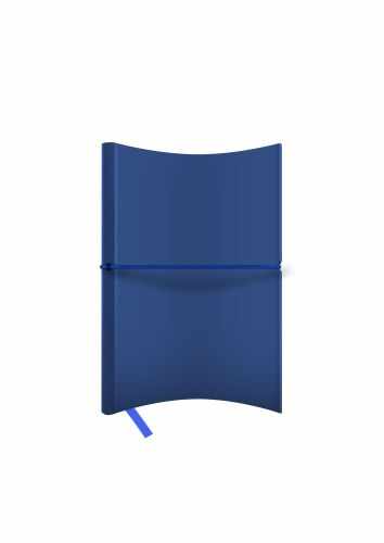 Agenda nedatata A5 Castelli, coperta flexibila Horizon mat bleumarin, elastic orizontal bleumarin, dictando ivory