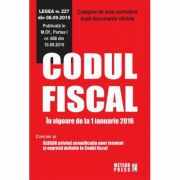 Codul fiscal. In vigoare de la 1 ianuarie 2016 - Culegere de acte normative