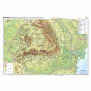 Romania. Harta fizico-geografica si a resurselor naturale de subsol - CR-3101A 160x120 cm