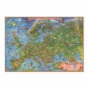 Harta Europei pentru copii 1400x1000mm, fara sipci (GHECP-L)