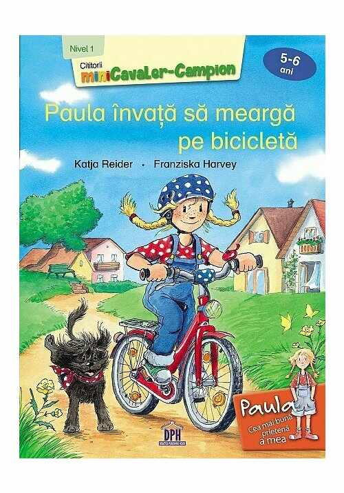 Paula invata sa mearga pe bicicleta